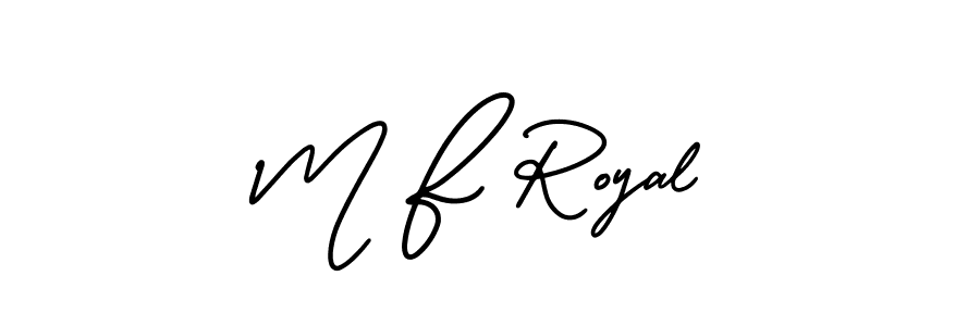 Similarly AmerikaSignatureDemo-Regular is the best handwritten signature design. Signature creator online .You can use it as an online autograph creator for name M F Royal. M F Royal signature style 3 images and pictures png