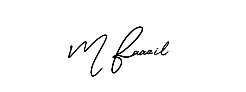 How to make M Faazil signature? AmerikaSignatureDemo-Regular is a professional autograph style. Create handwritten signature for M Faazil name. M Faazil signature style 3 images and pictures png