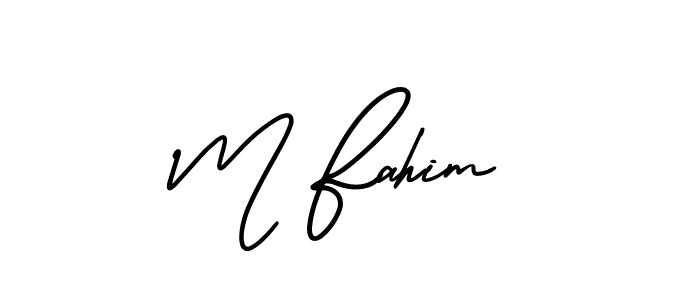 It looks lik you need a new signature style for name M Fahim. Design unique handwritten (AmerikaSignatureDemo-Regular) signature with our free signature maker in just a few clicks. M Fahim signature style 3 images and pictures png