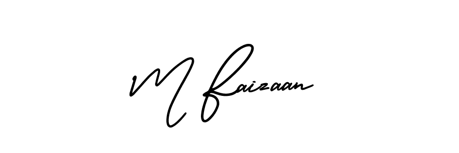 Make a beautiful signature design for name M Faizaan. Use this online signature maker to create a handwritten signature for free. M Faizaan signature style 3 images and pictures png