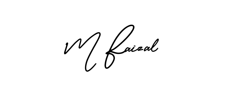 Also You can easily find your signature by using the search form. We will create M Faizal name handwritten signature images for you free of cost using AmerikaSignatureDemo-Regular sign style. M Faizal signature style 3 images and pictures png