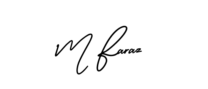 if you are searching for the best signature style for your name M Faraz. so please give up your signature search. here we have designed multiple signature styles  using AmerikaSignatureDemo-Regular. M Faraz signature style 3 images and pictures png
