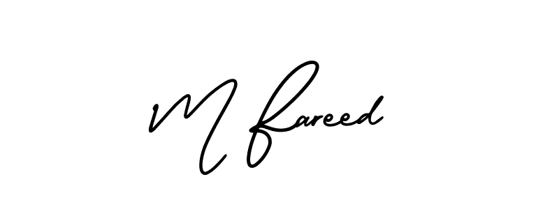 Make a short M Fareed signature style. Manage your documents anywhere anytime using AmerikaSignatureDemo-Regular. Create and add eSignatures, submit forms, share and send files easily. M Fareed signature style 3 images and pictures png