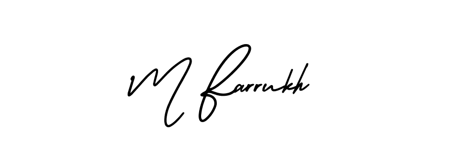 Also we have M Farrukh name is the best signature style. Create professional handwritten signature collection using AmerikaSignatureDemo-Regular autograph style. M Farrukh signature style 3 images and pictures png