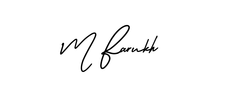 M Farukh stylish signature style. Best Handwritten Sign (AmerikaSignatureDemo-Regular) for my name. Handwritten Signature Collection Ideas for my name M Farukh. M Farukh signature style 3 images and pictures png