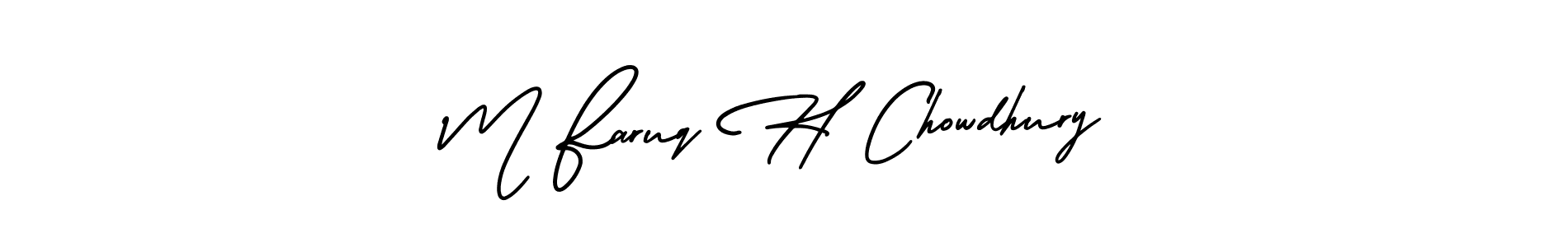 How to Draw M Faruq H Chowdhury signature style? AmerikaSignatureDemo-Regular is a latest design signature styles for name M Faruq H Chowdhury. M Faruq H Chowdhury signature style 3 images and pictures png