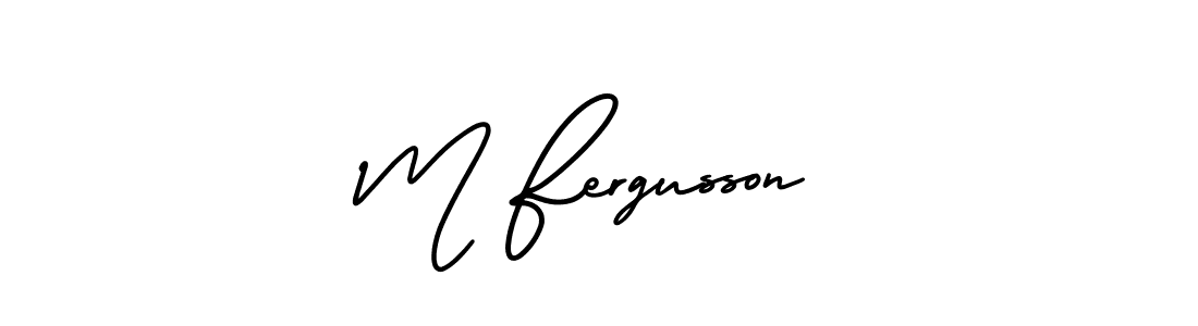 How to make M Fergusson name signature. Use AmerikaSignatureDemo-Regular style for creating short signs online. This is the latest handwritten sign. M Fergusson signature style 3 images and pictures png
