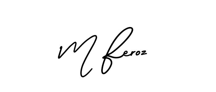 if you are searching for the best signature style for your name M Feroz. so please give up your signature search. here we have designed multiple signature styles  using AmerikaSignatureDemo-Regular. M Feroz signature style 3 images and pictures png