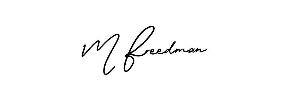 if you are searching for the best signature style for your name M Freedman. so please give up your signature search. here we have designed multiple signature styles  using AmerikaSignatureDemo-Regular. M Freedman signature style 3 images and pictures png