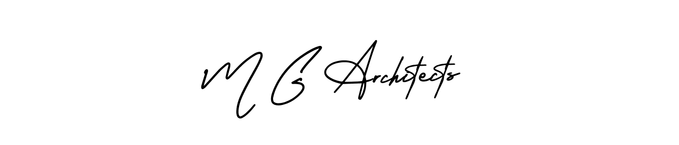 You should practise on your own different ways (AmerikaSignatureDemo-Regular) to write your name (M G Architects) in signature. don't let someone else do it for you. M G Architects signature style 3 images and pictures png
