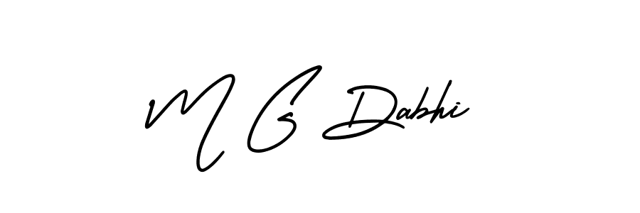 Also we have M G Dabhi name is the best signature style. Create professional handwritten signature collection using AmerikaSignatureDemo-Regular autograph style. M G Dabhi signature style 3 images and pictures png