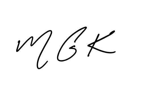 Design your own signature with our free online signature maker. With this signature software, you can create a handwritten (AmerikaSignatureDemo-Regular) signature for name M G K. M G K signature style 3 images and pictures png