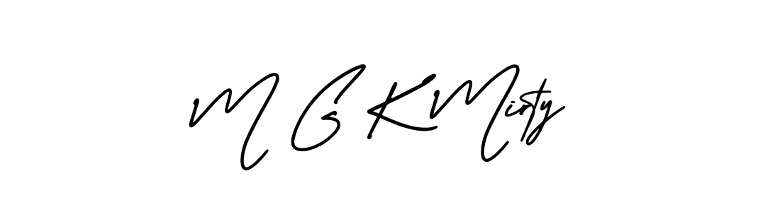 You should practise on your own different ways (AmerikaSignatureDemo-Regular) to write your name (M G K Mirty) in signature. don't let someone else do it for you. M G K Mirty signature style 3 images and pictures png