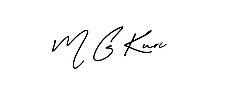 Create a beautiful signature design for name M G Kuri. With this signature (AmerikaSignatureDemo-Regular) fonts, you can make a handwritten signature for free. M G Kuri signature style 3 images and pictures png