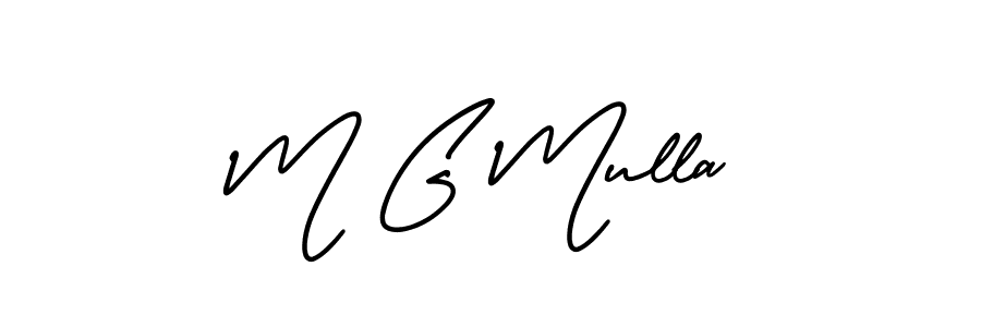 Make a beautiful signature design for name M G Mulla. Use this online signature maker to create a handwritten signature for free. M G Mulla signature style 3 images and pictures png