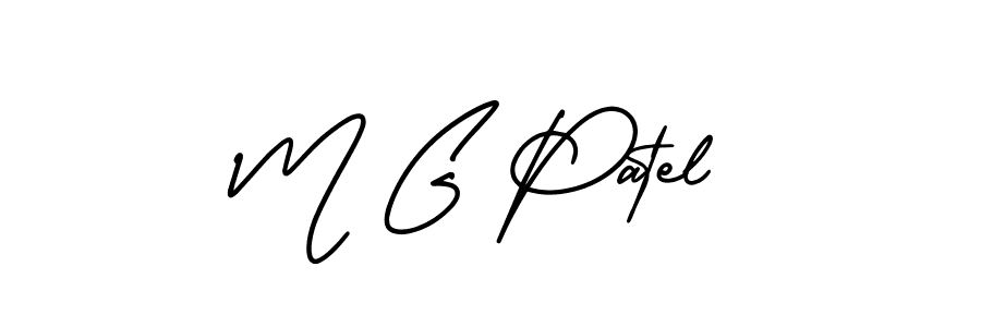 How to make M G Patel signature? AmerikaSignatureDemo-Regular is a professional autograph style. Create handwritten signature for M G Patel name. M G Patel signature style 3 images and pictures png