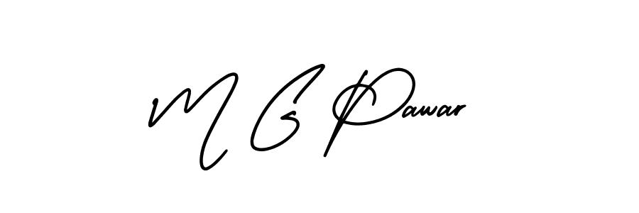 Also You can easily find your signature by using the search form. We will create M G Pawar name handwritten signature images for you free of cost using AmerikaSignatureDemo-Regular sign style. M G Pawar signature style 3 images and pictures png