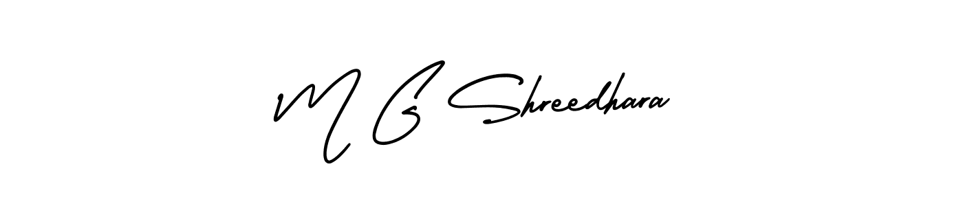 Create a beautiful signature design for name M G Shreedhara. With this signature (AmerikaSignatureDemo-Regular) fonts, you can make a handwritten signature for free. M G Shreedhara signature style 3 images and pictures png