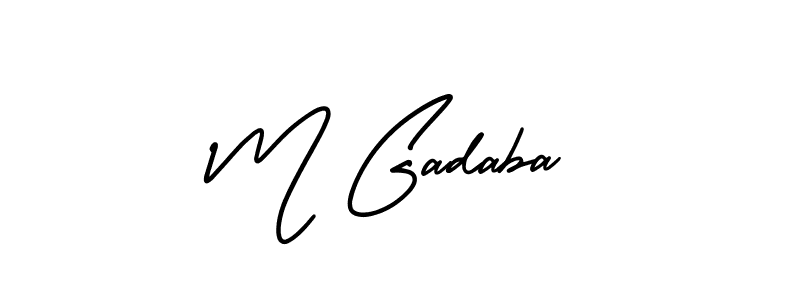 Make a beautiful signature design for name M Gadaba. Use this online signature maker to create a handwritten signature for free. M Gadaba signature style 3 images and pictures png