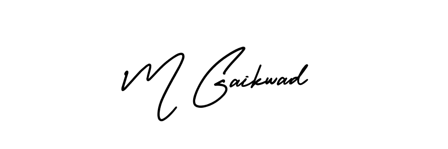 AmerikaSignatureDemo-Regular is a professional signature style that is perfect for those who want to add a touch of class to their signature. It is also a great choice for those who want to make their signature more unique. Get M Gaikwad name to fancy signature for free. M Gaikwad signature style 3 images and pictures png