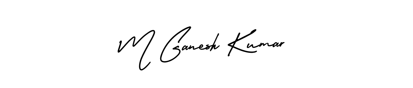 Design your own signature with our free online signature maker. With this signature software, you can create a handwritten (AmerikaSignatureDemo-Regular) signature for name M Ganesh Kumar. M Ganesh Kumar signature style 3 images and pictures png