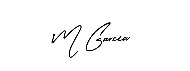 Use a signature maker to create a handwritten signature online. With this signature software, you can design (AmerikaSignatureDemo-Regular) your own signature for name M Garcia. M Garcia signature style 3 images and pictures png