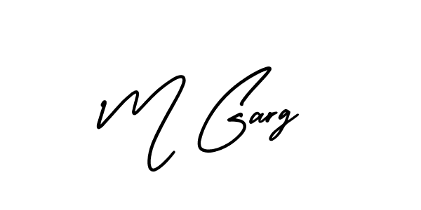 M Garg stylish signature style. Best Handwritten Sign (AmerikaSignatureDemo-Regular) for my name. Handwritten Signature Collection Ideas for my name M Garg. M Garg signature style 3 images and pictures png