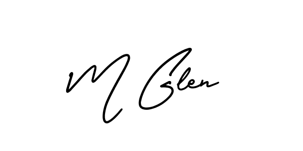 It looks lik you need a new signature style for name M Glen. Design unique handwritten (AmerikaSignatureDemo-Regular) signature with our free signature maker in just a few clicks. M Glen signature style 3 images and pictures png