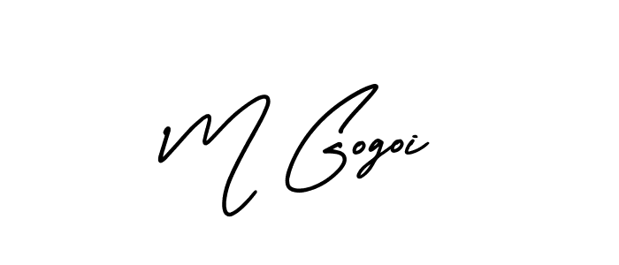 Make a short M Gogoi signature style. Manage your documents anywhere anytime using AmerikaSignatureDemo-Regular. Create and add eSignatures, submit forms, share and send files easily. M Gogoi signature style 3 images and pictures png