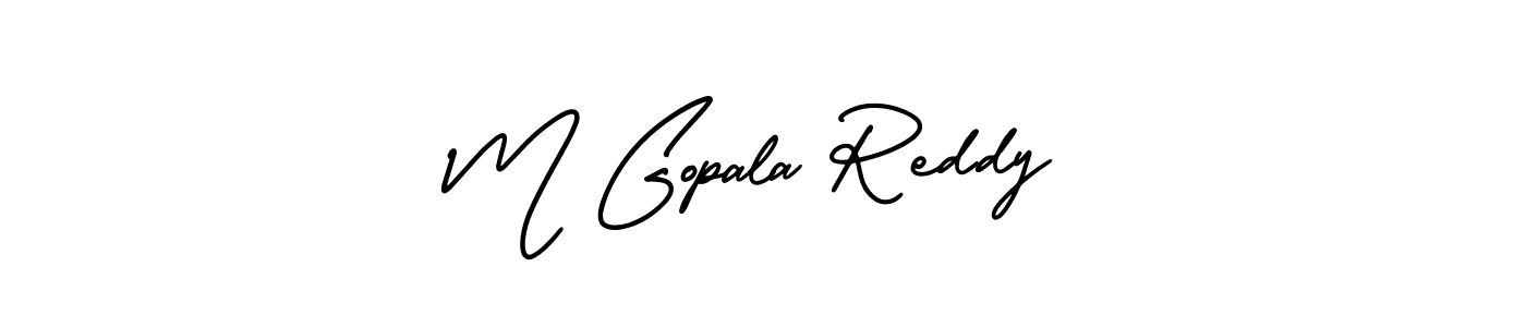 Make a beautiful signature design for name M Gopala Reddy. With this signature (AmerikaSignatureDemo-Regular) style, you can create a handwritten signature for free. M Gopala Reddy signature style 3 images and pictures png