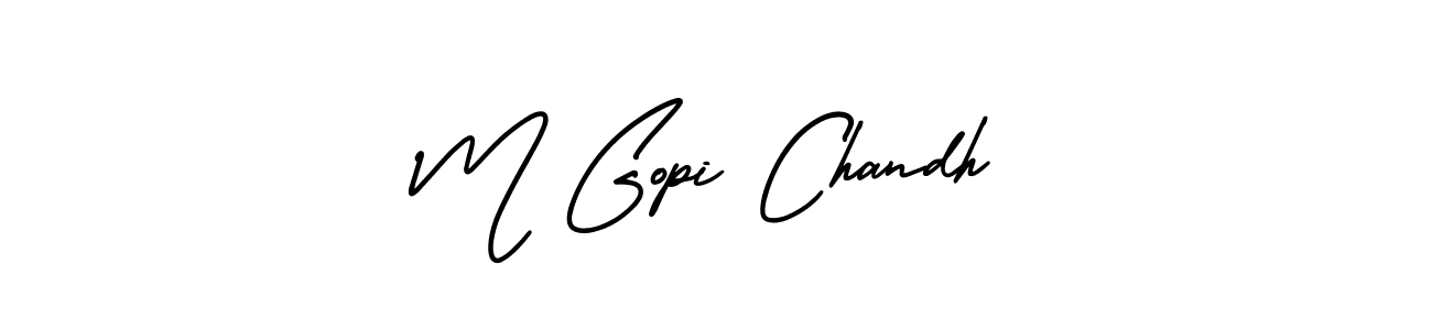 Also we have M Gopi Chandh name is the best signature style. Create professional handwritten signature collection using AmerikaSignatureDemo-Regular autograph style. M Gopi Chandh signature style 3 images and pictures png