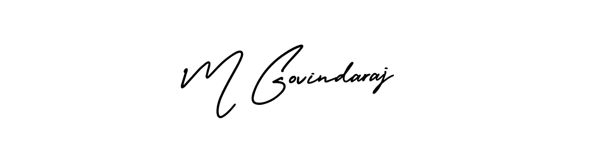 Design your own signature with our free online signature maker. With this signature software, you can create a handwritten (AmerikaSignatureDemo-Regular) signature for name M Govindaraj. M Govindaraj signature style 3 images and pictures png