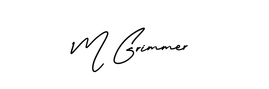 AmerikaSignatureDemo-Regular is a professional signature style that is perfect for those who want to add a touch of class to their signature. It is also a great choice for those who want to make their signature more unique. Get M Grimmer name to fancy signature for free. M Grimmer signature style 3 images and pictures png