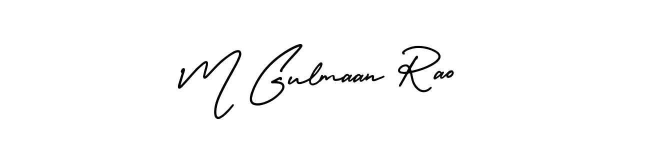 Make a short M Gulmaan Rao signature style. Manage your documents anywhere anytime using AmerikaSignatureDemo-Regular. Create and add eSignatures, submit forms, share and send files easily. M Gulmaan Rao signature style 3 images and pictures png