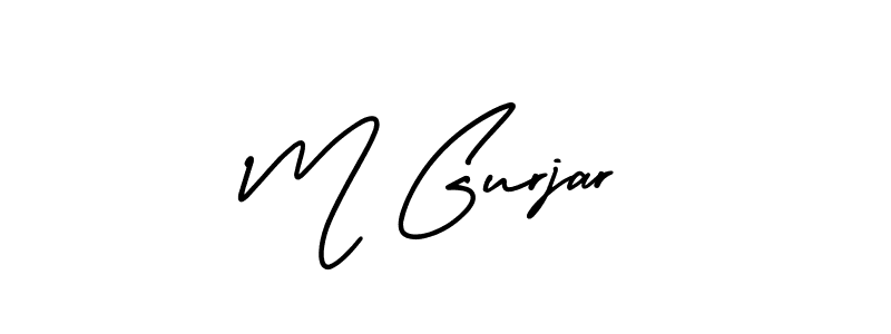 Also we have M Gurjar name is the best signature style. Create professional handwritten signature collection using AmerikaSignatureDemo-Regular autograph style. M Gurjar signature style 3 images and pictures png