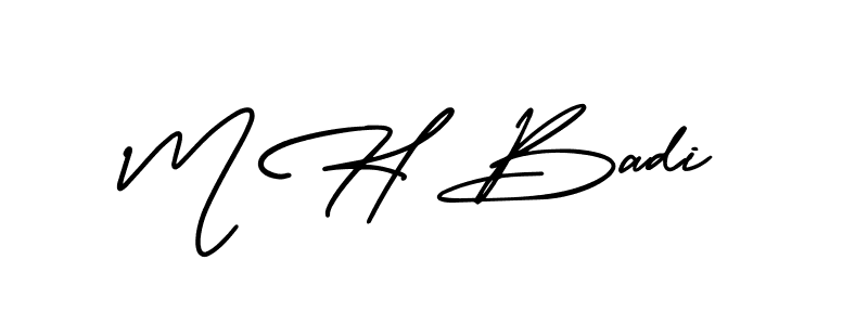 Best and Professional Signature Style for M H Badi. AmerikaSignatureDemo-Regular Best Signature Style Collection. M H Badi signature style 3 images and pictures png