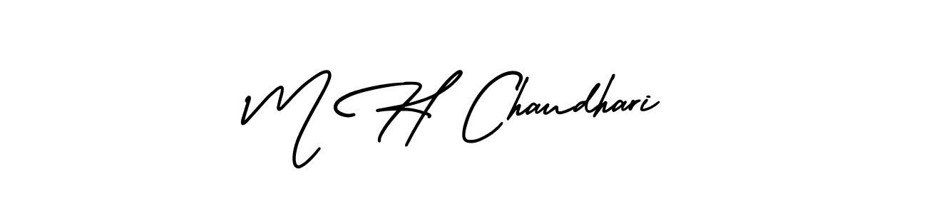 It looks lik you need a new signature style for name M H Chaudhari. Design unique handwritten (AmerikaSignatureDemo-Regular) signature with our free signature maker in just a few clicks. M H Chaudhari signature style 3 images and pictures png