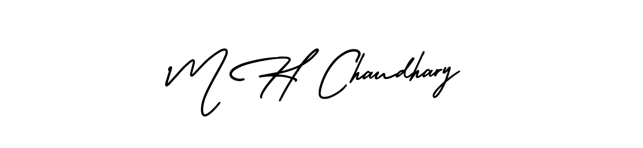 Also we have M H Chaudhary name is the best signature style. Create professional handwritten signature collection using AmerikaSignatureDemo-Regular autograph style. M H Chaudhary signature style 3 images and pictures png