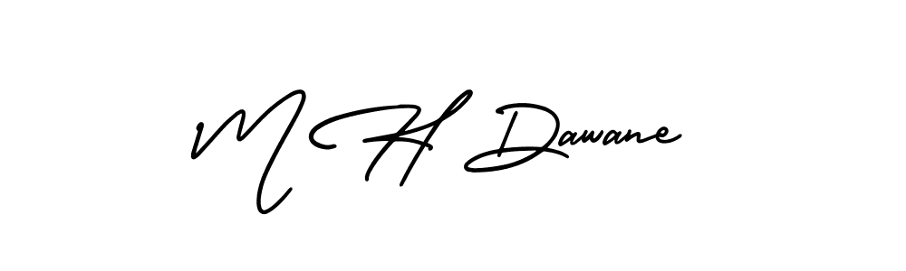 Make a beautiful signature design for name M H Dawane. Use this online signature maker to create a handwritten signature for free. M H Dawane signature style 3 images and pictures png