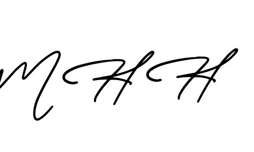 How to make M H H signature? AmerikaSignatureDemo-Regular is a professional autograph style. Create handwritten signature for M H H name. M H H signature style 3 images and pictures png