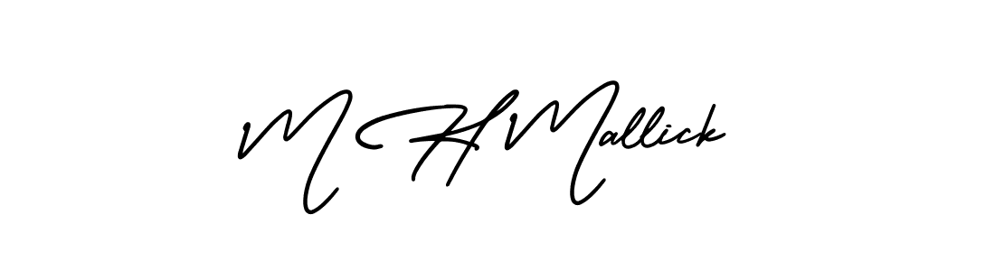 Design your own signature with our free online signature maker. With this signature software, you can create a handwritten (AmerikaSignatureDemo-Regular) signature for name M H Mallick. M H Mallick signature style 3 images and pictures png