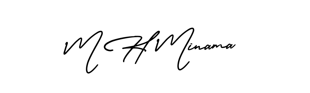 How to Draw M H Minama signature style? AmerikaSignatureDemo-Regular is a latest design signature styles for name M H Minama. M H Minama signature style 3 images and pictures png