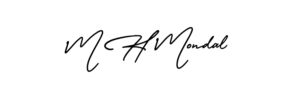 It looks lik you need a new signature style for name M H Mondal. Design unique handwritten (AmerikaSignatureDemo-Regular) signature with our free signature maker in just a few clicks. M H Mondal signature style 3 images and pictures png