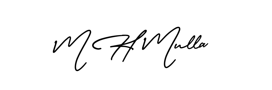 It looks lik you need a new signature style for name M H Mulla. Design unique handwritten (AmerikaSignatureDemo-Regular) signature with our free signature maker in just a few clicks. M H Mulla signature style 3 images and pictures png