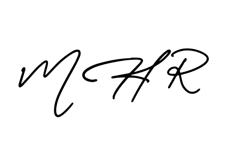 Use a signature maker to create a handwritten signature online. With this signature software, you can design (AmerikaSignatureDemo-Regular) your own signature for name M H R. M H R signature style 3 images and pictures png