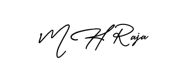 Also You can easily find your signature by using the search form. We will create M H Raja name handwritten signature images for you free of cost using AmerikaSignatureDemo-Regular sign style. M H Raja signature style 3 images and pictures png