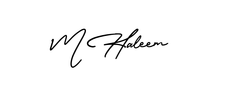 AmerikaSignatureDemo-Regular is a professional signature style that is perfect for those who want to add a touch of class to their signature. It is also a great choice for those who want to make their signature more unique. Get M Haleem name to fancy signature for free. M Haleem signature style 3 images and pictures png