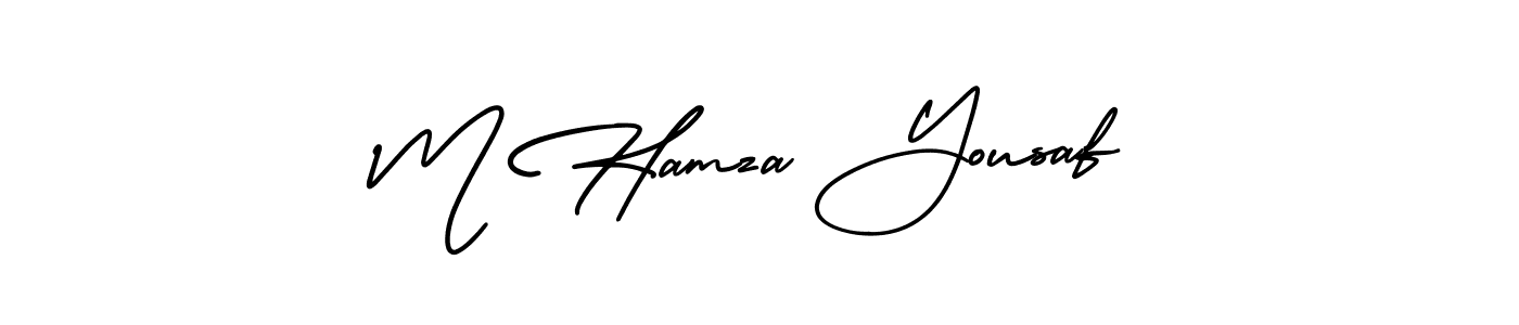 Also You can easily find your signature by using the search form. We will create M Hamza Yousaf name handwritten signature images for you free of cost using AmerikaSignatureDemo-Regular sign style. M Hamza Yousaf signature style 3 images and pictures png