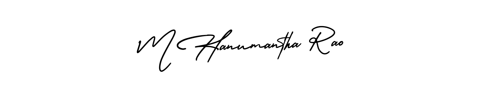 AmerikaSignatureDemo-Regular is a professional signature style that is perfect for those who want to add a touch of class to their signature. It is also a great choice for those who want to make their signature more unique. Get M Hanumantha Rao name to fancy signature for free. M Hanumantha Rao signature style 3 images and pictures png