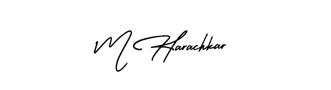 Make a beautiful signature design for name M Harachkar. Use this online signature maker to create a handwritten signature for free. M Harachkar signature style 3 images and pictures png